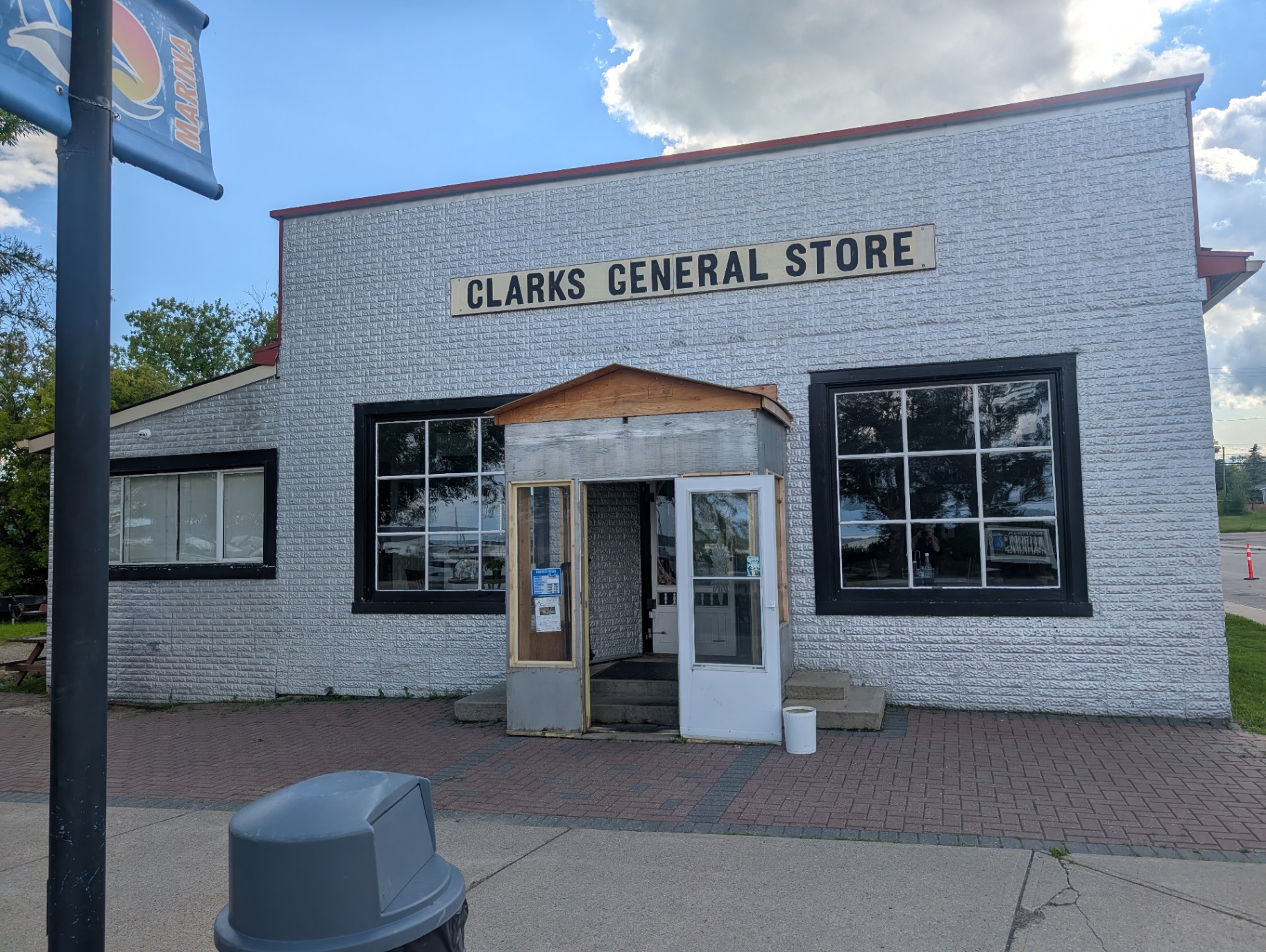 Clark's General Store storefront on Lakeshore Drive
